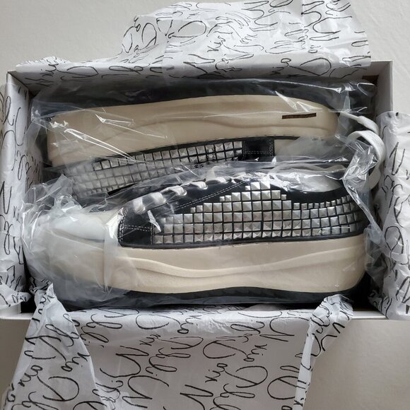 Wild Pair NWT Rocker Studded Thick Sole Sneakers Leopard In Black Canvas 9.5 - Picture 6 of 16